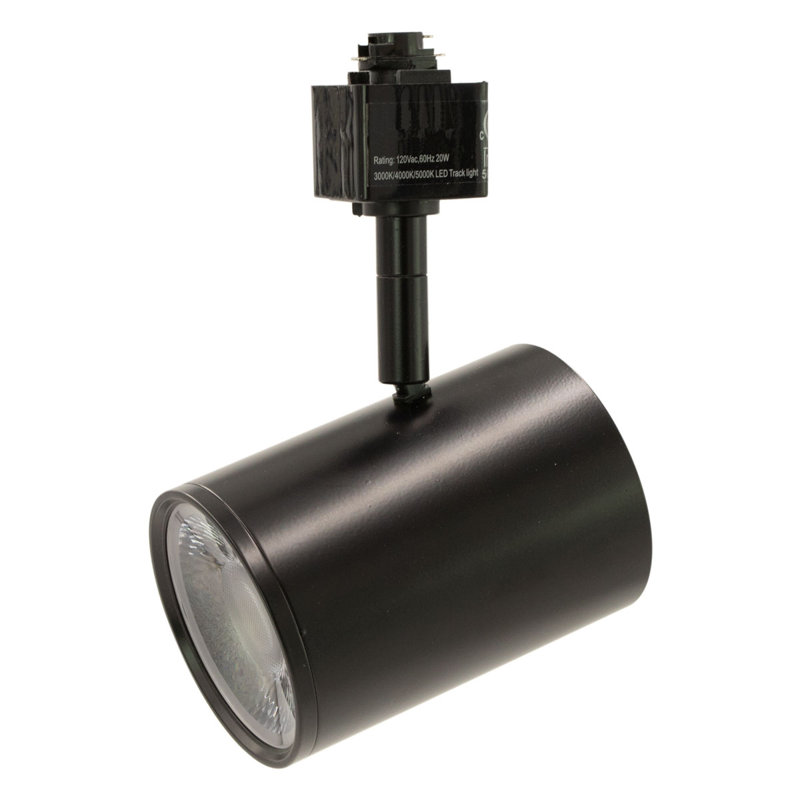 LED Adjustable Track Head, Black, 6" H x 3" W x 4" D