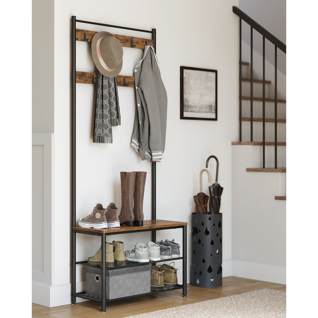 Abingdon Hall Tree 70cm Wide with Bench and Shoe Storage