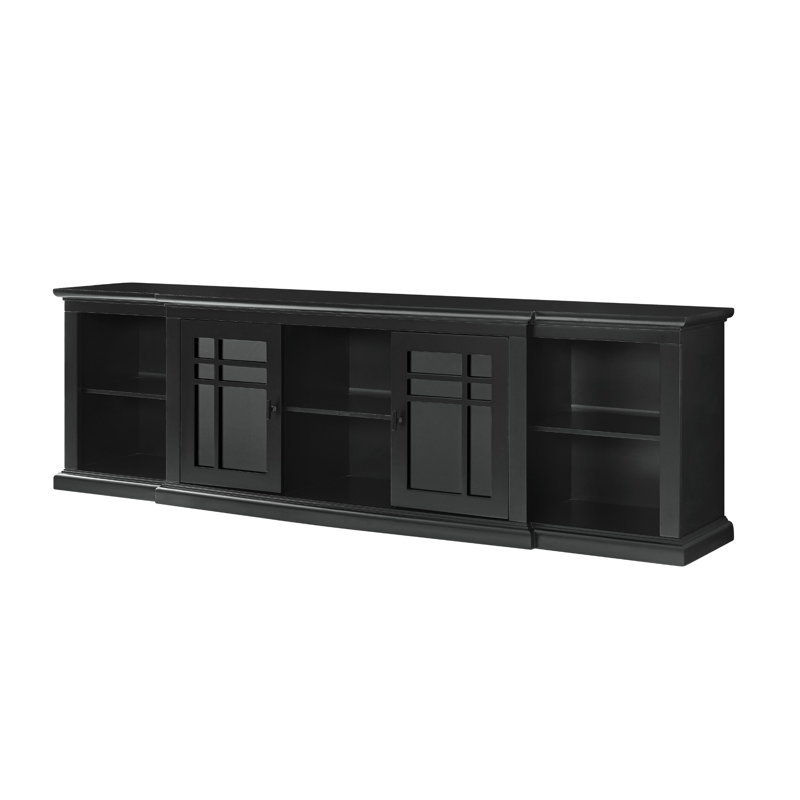  Meuble télé 2 portes pour téléviseur de 80 po ou moins Adelisa , Noir