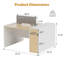 Poste de travail modulaire pour 4 personnes avec rangement et prises Okeysen