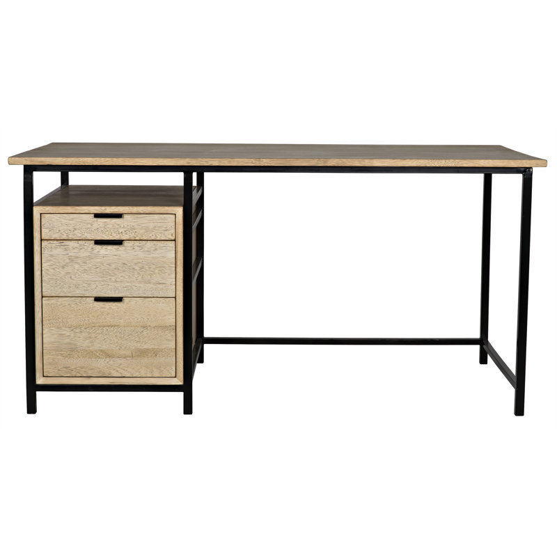 Nabucco 60" Black Walnut Writing Desk with Drawer