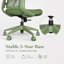 Chaise de travail ergonomique en maille à haut dossier avec support lombaire à 7 niveaux-1322968770