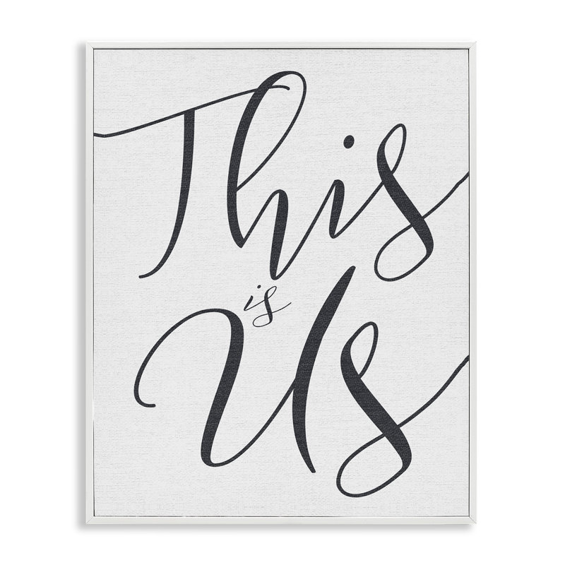 This is us - reproduction d'art textuel sur toile, H 11 po x l 14 po, Giclée encadrée blanc bord de mer