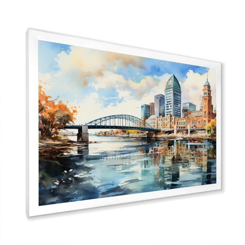 Jacksonville Bay Florida VI, reproduction d'art sur toile, H 12 po x l 20 po x P 1 po, Cadre photo blanc