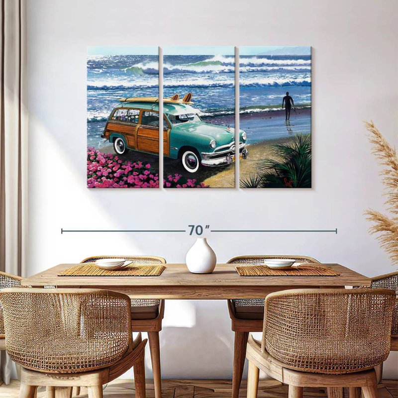 Surf City, peinture, H 36 po x l 57 po