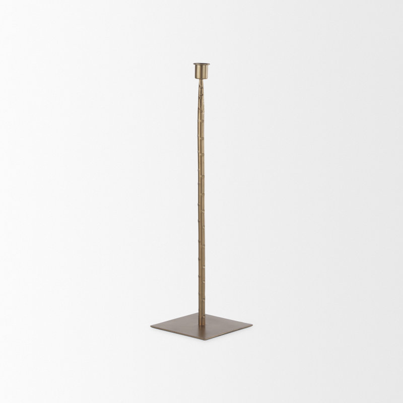 Bougeoir de table en métal, H 18 po x l 5 po x P 5 po, Or