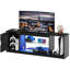 58" Media Console, LED TV Stand for 65 Inch TV, Gaming Entertainment Centre for PS5 with Glass Shelf-1827125521