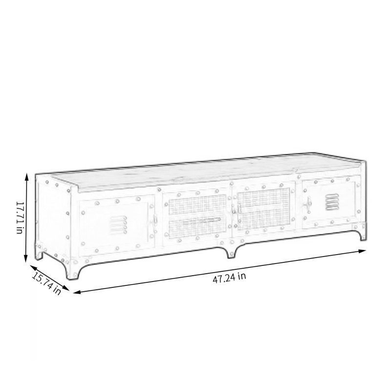 Storage Credenza, Copper, 94.48"