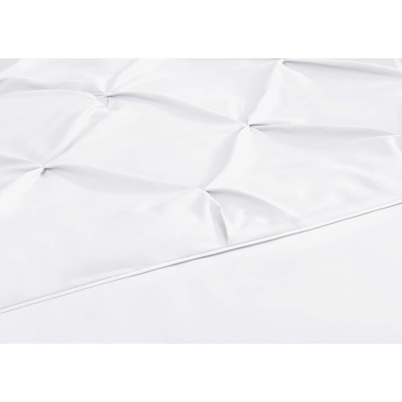 Berlin Pintuck Microfiber 3-Piece Comforter Set, King Comforter + 2 King Shams, White