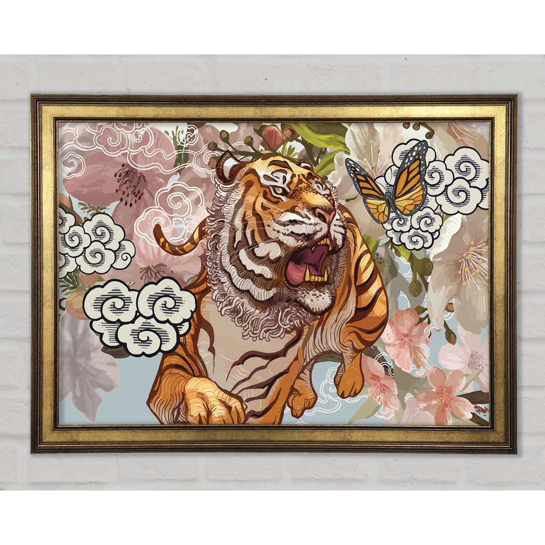 Der Tiger Floral - Druck