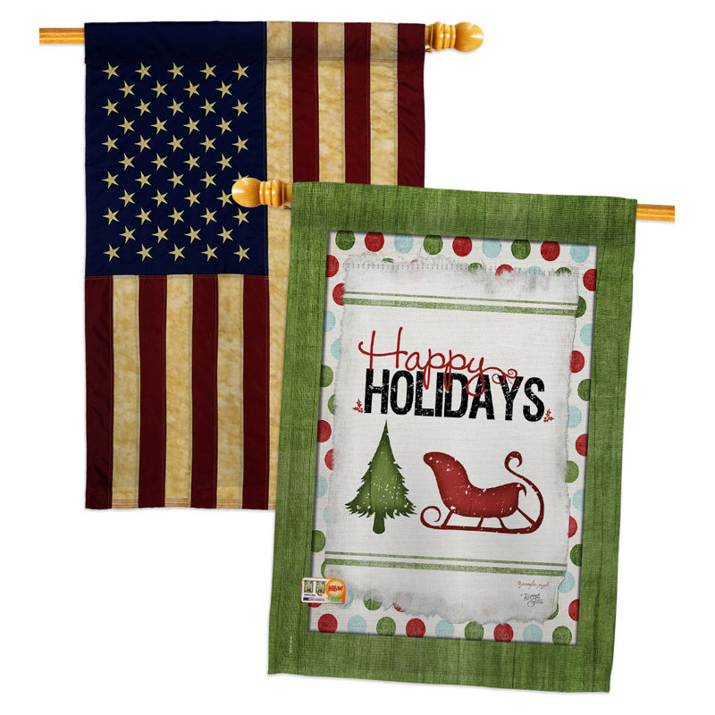 Drapeau de maison à 2 côtés en polyester / mélange de polyester 40 x 28 po