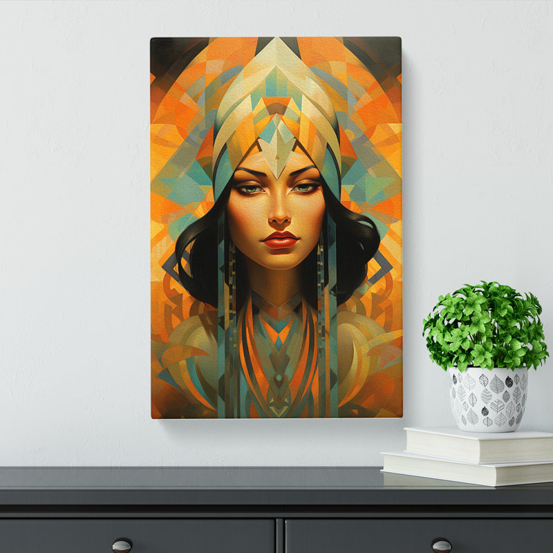 Indian Woman Deco - Print, 50cm H x 35cm W x 3cm D