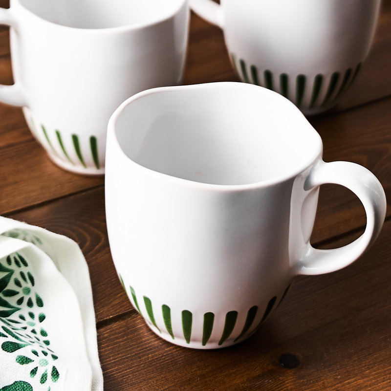 Sitio Stripe Mug, Basil