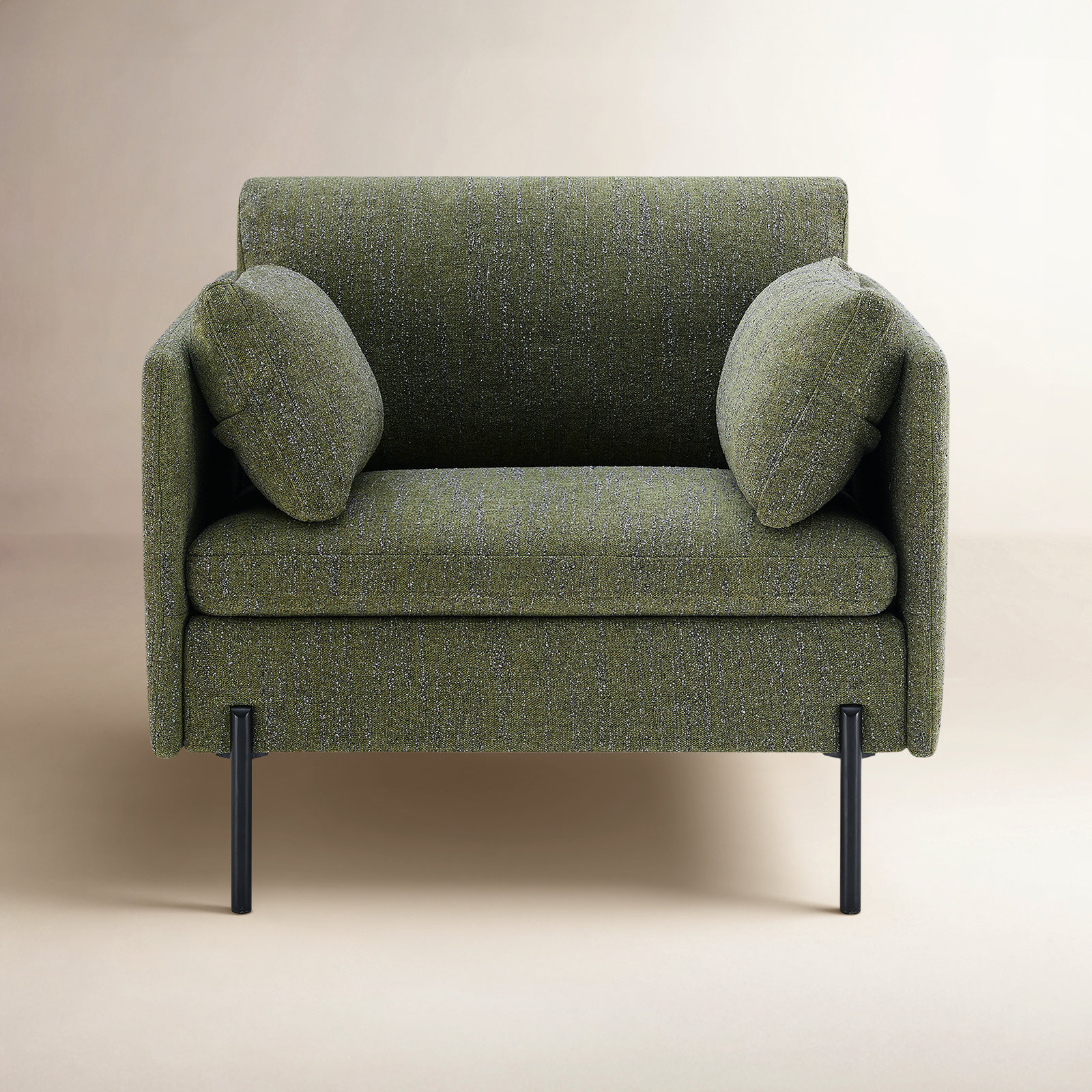 Moab Cotton Armchair, Mellow Forest Chenille