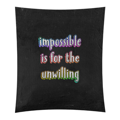 Tapisserie tableau noir quote not impossible quot