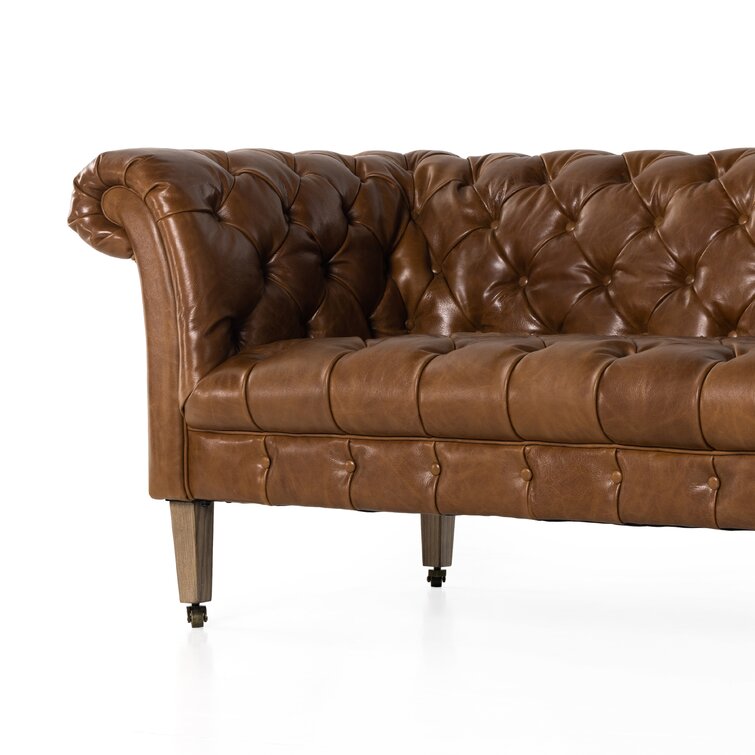 Leather Wayfair Canora | Grey Sofa 81.25\'\' Gentree