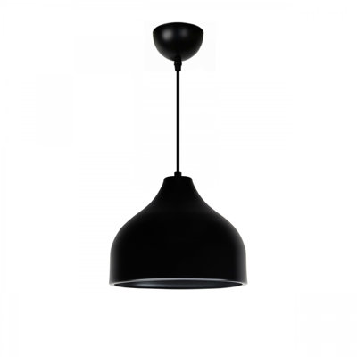 Elegant Black Metal Chandelier, 27.6 x 6.7 inches | 1 x E27 Socket, Max 40 Watts | Perfect for Dining Room, Living Room & Entryway | Stylish Design, Durable Metal Body, Height: 27.6 inches | Ideal for Modern Decor
