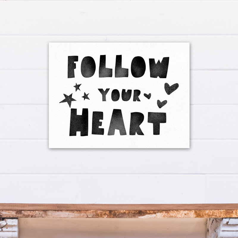 Suivez votre coeur art sur toile Mangual, H 18 po x l 24 po x P 1,25 po