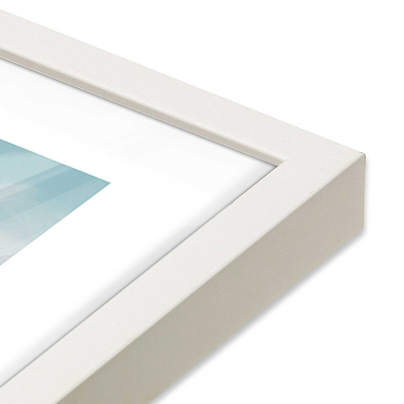 Grand imprimé tranquillité, Cadre simple blanc opaque, H 25 po x l 37 po x P 1,25 po