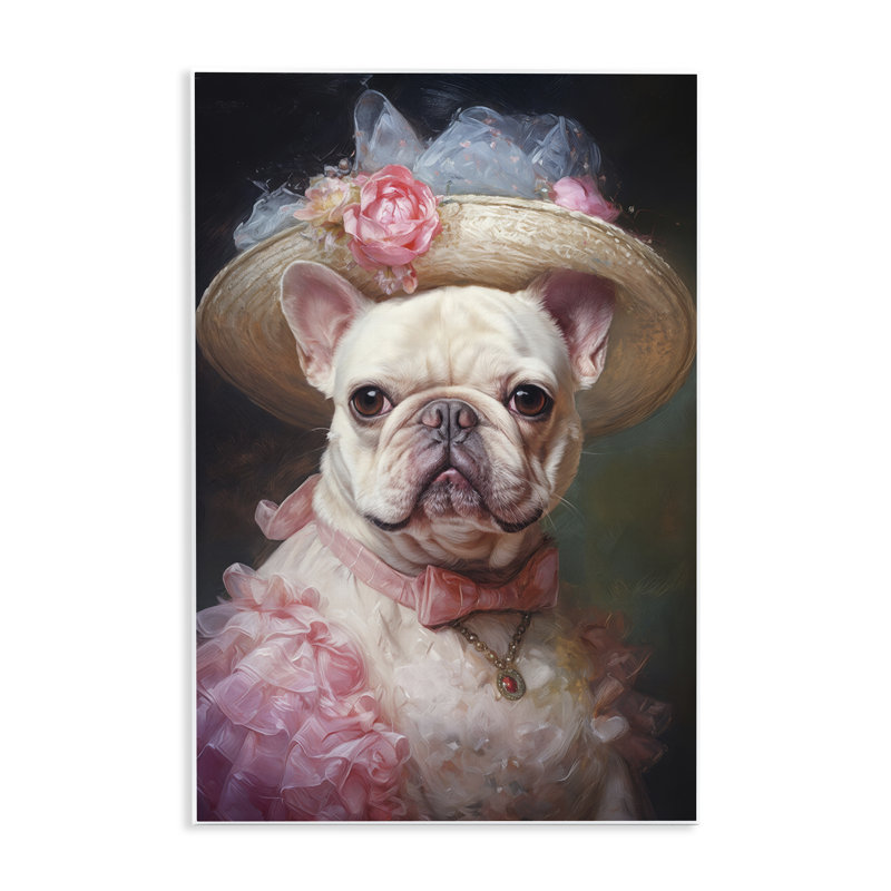 Plaque murale victorienne rose, par Wumples, H 15 po x l 10 po