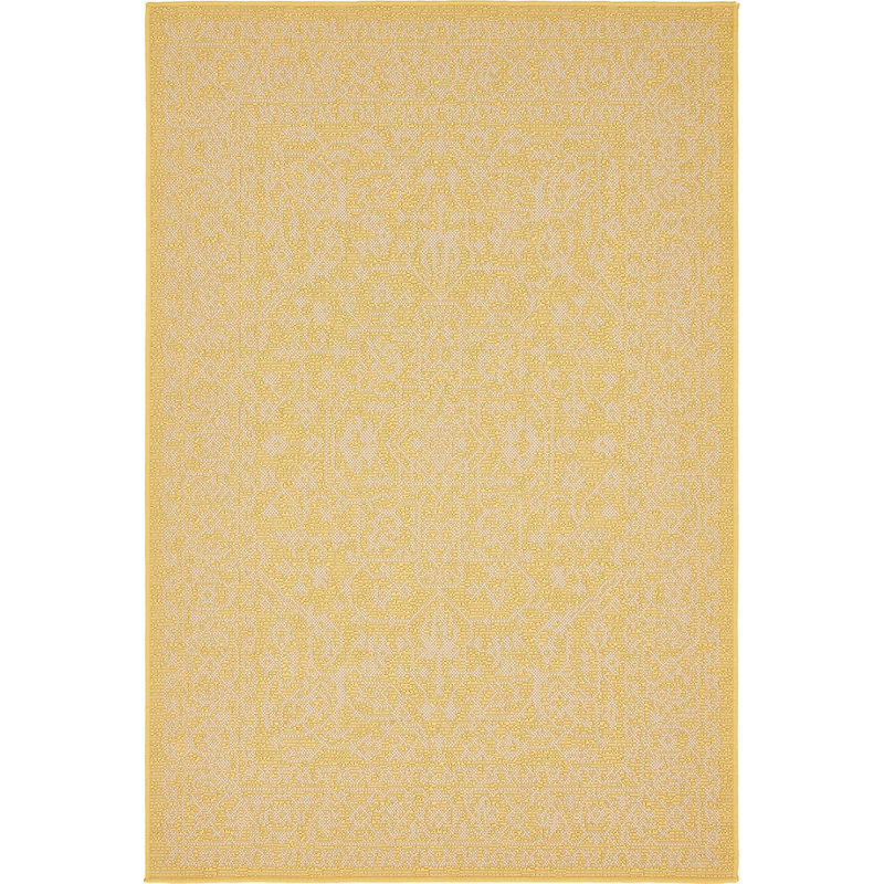 Outdoor Veranda Area Rug Butter Color, Rectangle 9' x 12'