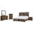 Brown Wood Framed Dresser Mirror