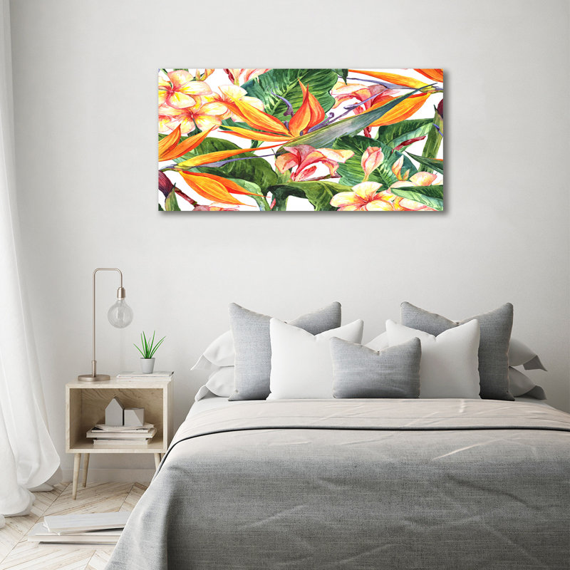 Tropical Flowers - Wrapped Canvas Print