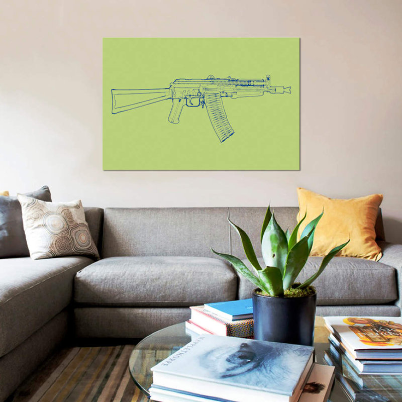" AK-47 " by Steez, 26" H x 40" W x 1.5" D