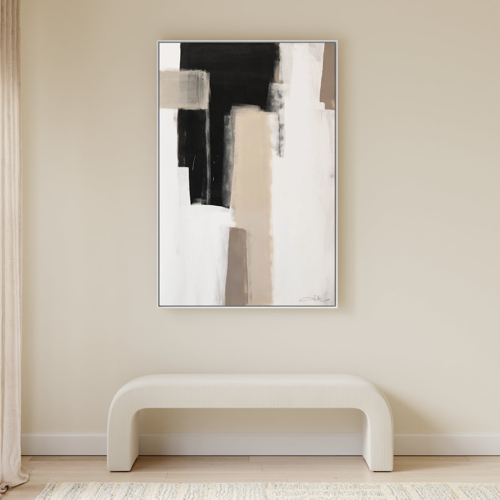 Giverny Earth Scapes I Print, White Floater Framed, No Mat, 61.5" H x 41.5" W x 2" D