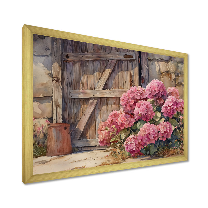 Isabea - Floral Wall Art, Reproduction encadrée d'une seule photo, H 34 po x l 44 po, Doré