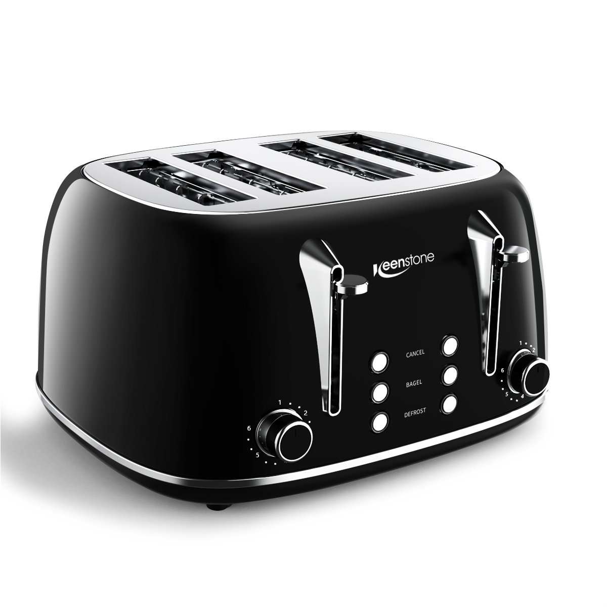 keenstone Toasters 4 Slice, Keenstone Retro Stainless Steel Bagel
