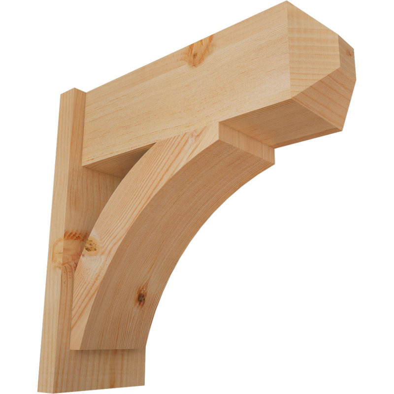 Persienne en bois rustique Thorton Craftsman,  P 20 po x H 20 po , Sapin Douglas de 7 1/2 po (lisse)
