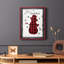 «Chequered Snowman II», reproduction encadrée - bois massif-1038219925-1038219926