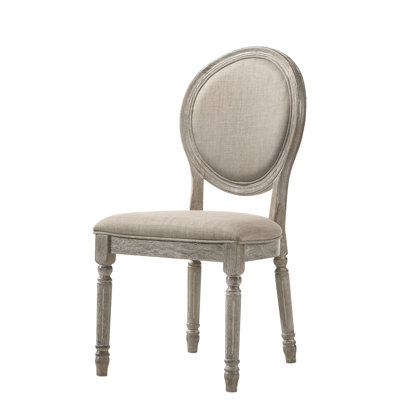 Chaises d'appoint en tissu brun clair 2 - finition chêne, base empilable, assise et dossier rembourrés, fabrication en caisson, pieds tournés, capacité de poids ovale de 220 lb, profondeur de 20 po, hauteur de 18 po et de 2 blocs de 220 lb de profondeur, H