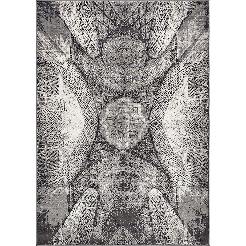 Ahron Ikat Indoor Rug, Rectangle 4' x 6'