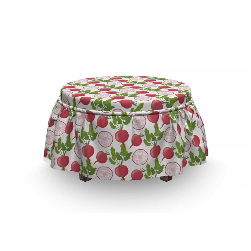 Housse pour décoratif repose-pieds, Vert chalet / gris