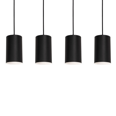 Luminaire suspendu linéaire à 4 lumières pour îlot de cuisine Tonalea