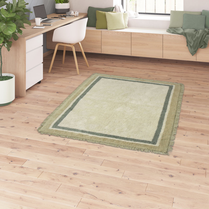 Aegeus Rectangle Cotton Hand Woven Area Rug, Rectangle 200 x 290cm