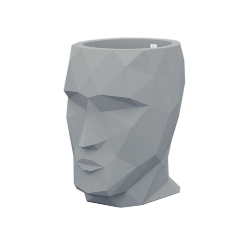 Adan Resin Statue Planter, Steel, 16.5" H x 11.75" W x 16.25" D