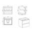 Armoire murale sans lavabo, armoire avec deux tiroirs, armoire d'appoint-221345613-221345612
