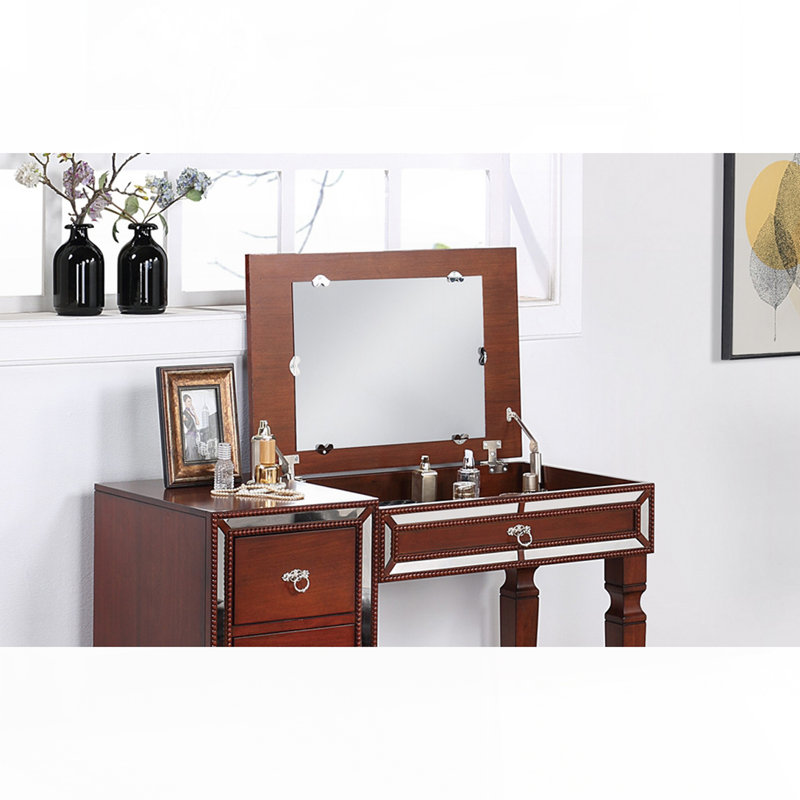 Ensemble de coiffeuse traditionnelle, Cerisier