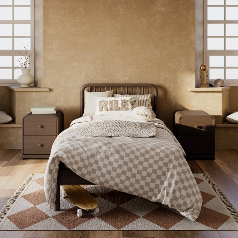 Porto Twin Bed, Hazelnut