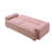 88 In. Pink Upholstered Convertible Sleeper Sofa