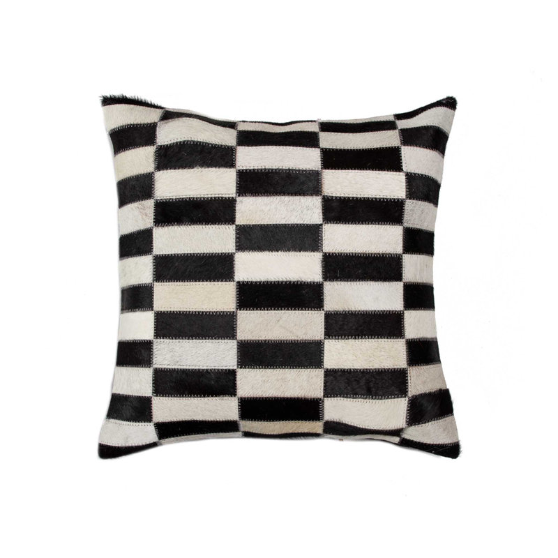 Animal Print Throw Pillow, Black/White