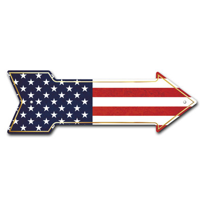 Adhésif décoratif flèche américaine drapeau américain