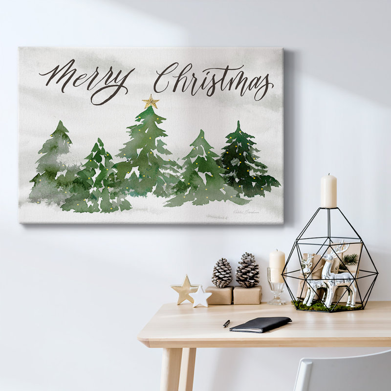 Merry Christmas - Toile tendue avec châssis, H 12 po x l 18 po