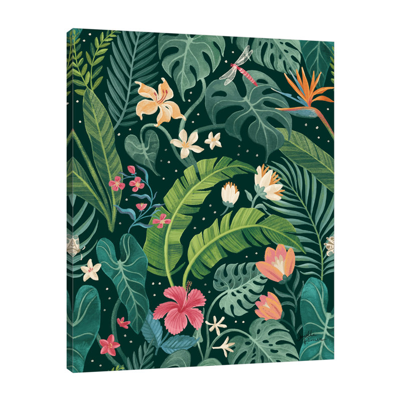 «Jungle Love Pattern I» par Janelle Penner - peinture sur toile tendue, H 20 po x l 16 po x P 1,5 po