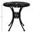 Black 30" Round Patio Dining Table With Umbrella Hole, Cast Aluminum Outdoor Table. Rust- Material, Balanced Design Bistro Build, Adjustable Feet