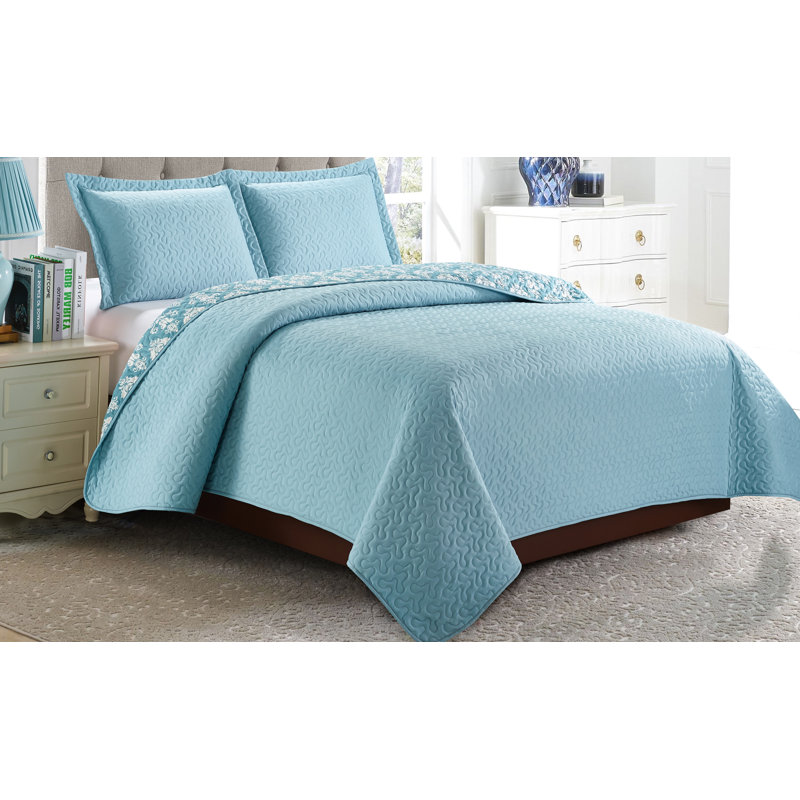 Ensemble de courtepointe réversible Saulsberry, Courtepointe simple et 1 taie décorative