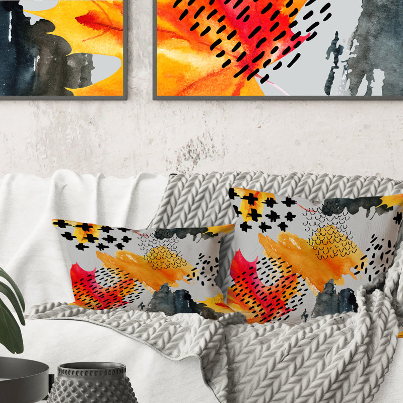 Abstract Throw Pillow, 16" x 16"